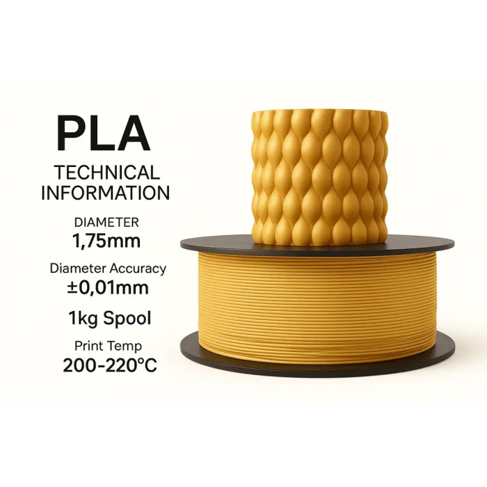 Filetto PLA+ Gold Filament 1 kg (1.75. mm)
