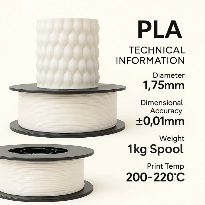 Filetto PLA+ Soft Beyaz Filament 1 kg (1.75. mm)