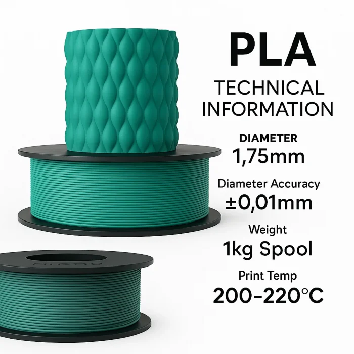 Filetto PLA+ Turkuaz Filament 1 kg (1.75. mm)