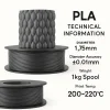 Filetto PLA+ Gümüş Gri Filament 1 kg (1.75. mm)