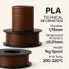 Filetto PLA+ Kahverengi Filament 1 kg (1.75. mm)