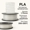 Filetto PLA+ Natural Şeffaf Filament 1 kg (1.75. mm)