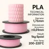 Filetto PLA+ Toz Pembe Filament 1 kg (1.75. mm)