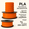 Filetto PLA+ Turuncu Filament 1 kg (1.75. mm)