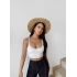 Beyaz Fitilli İp Askılı Crop