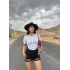 Beyaz Kısa Kollu Korse Gömlek