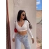 Beyaz V Yaka Dalgıç Crop