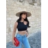 Siyah Yan Pencereli Kaşkorse Crop