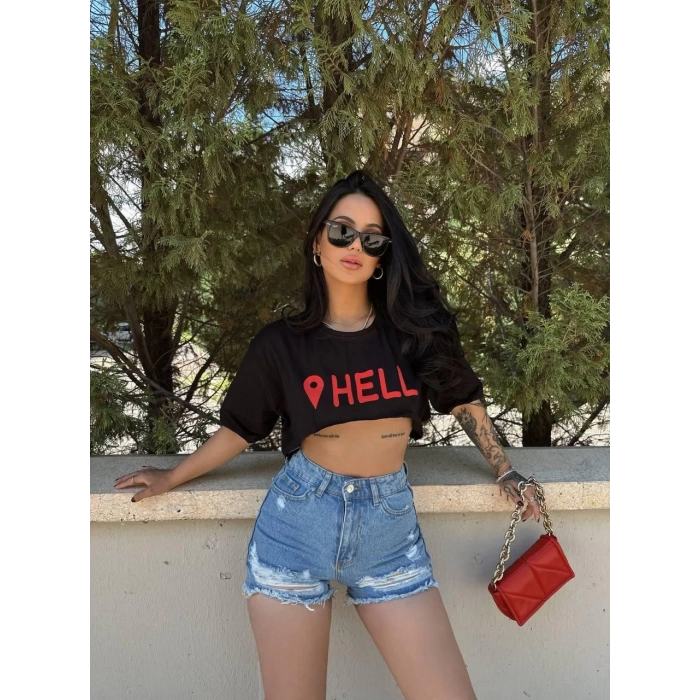 Hell Crop Tişört