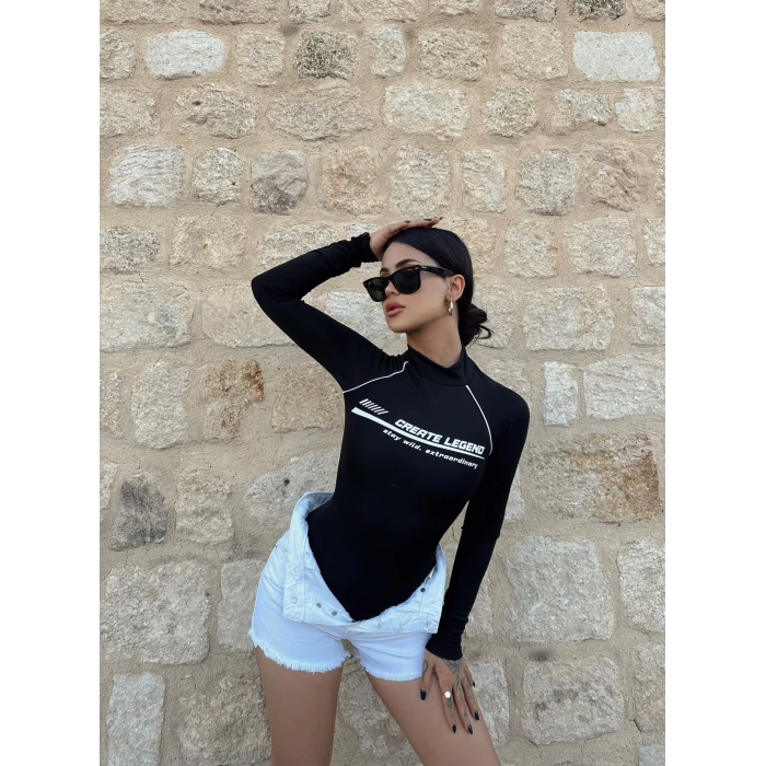 Siyah Legend Dalgıç Bodysuit