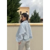 Arka Cepli Oversize Denim Ceket