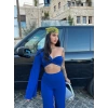 Mavi Tek Omuz İkili Takım