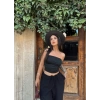 Siyah Dalgıç Straplez Büstiyer