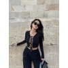 Siyah Göğüs Bağcıklı Kaşkorse Crop