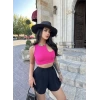 Pembe Yan Pencereli Kaşkorse Crop