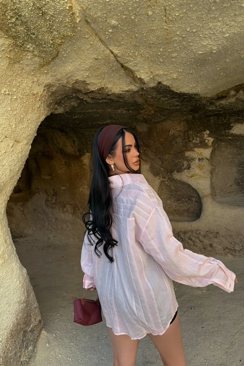 Pudra Line Boyfriend Gömlek