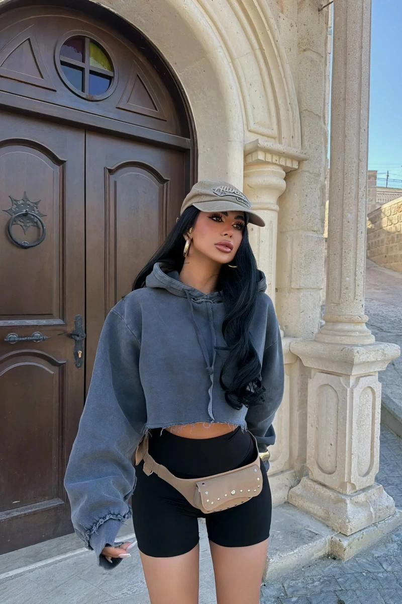 Asit Yıkamalı Reglan Sweat