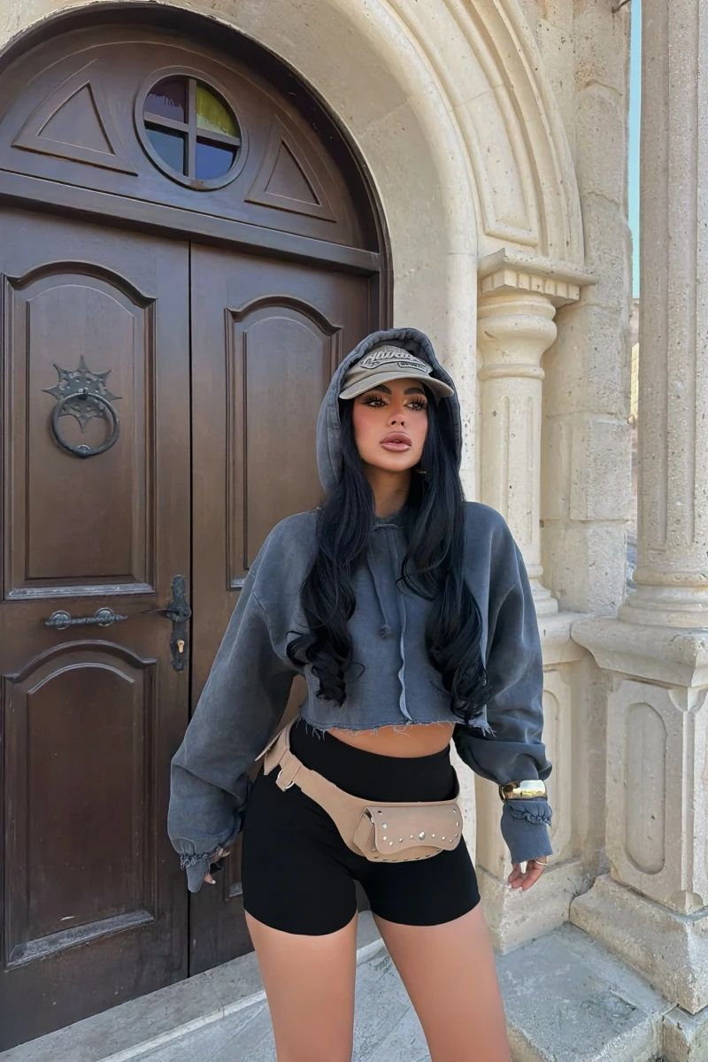Asit Yıkamalı Reglan Sweat