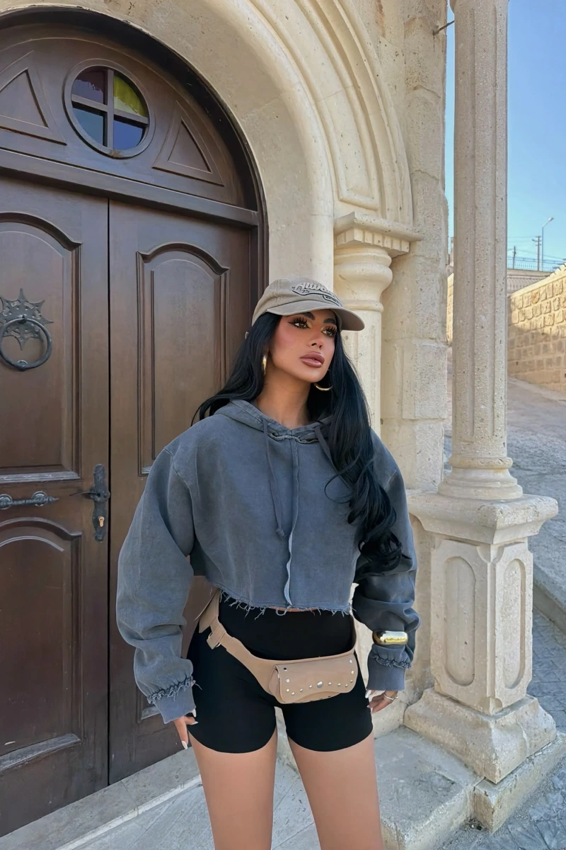 Asit Yıkamalı Reglan Sweat