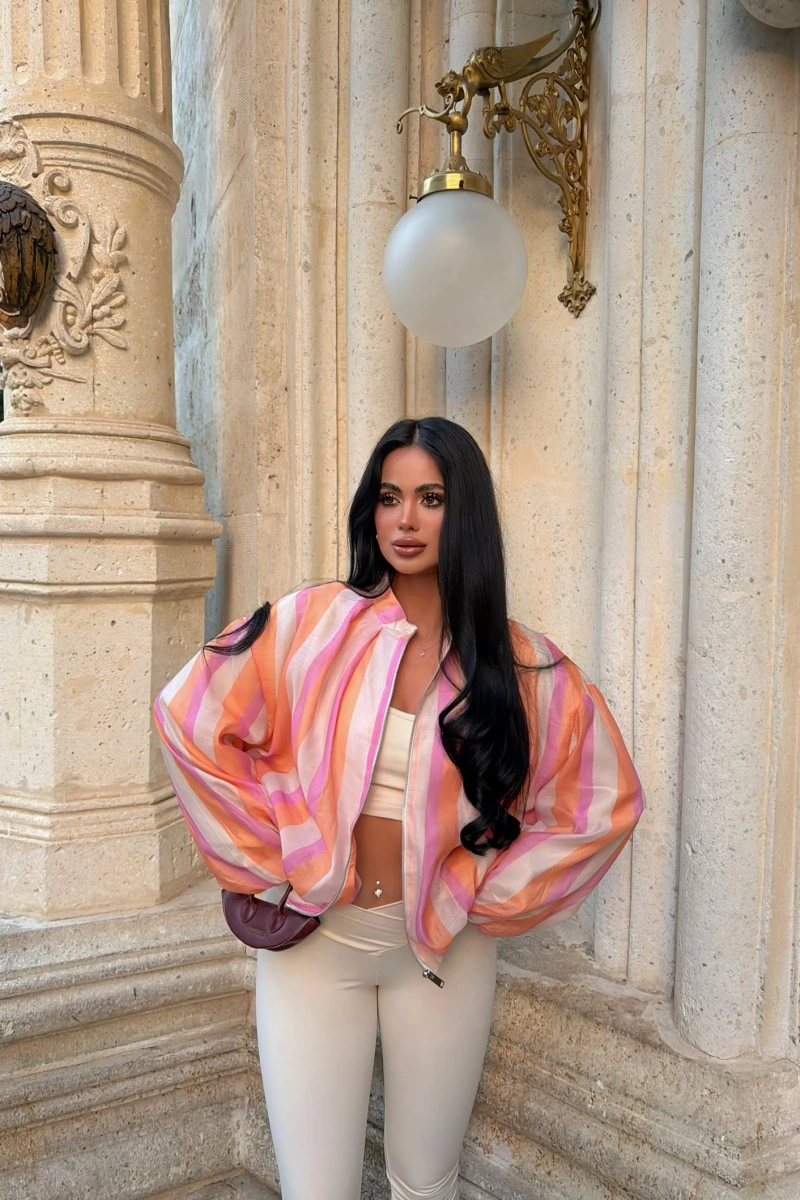 Balon Kol Line Bomber Ceket