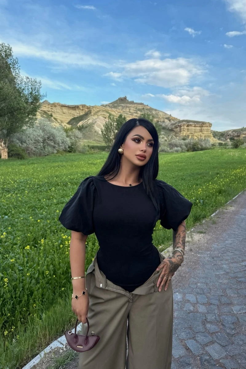 Balon Kollu Bodysuit