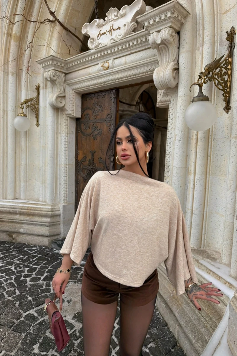 Bej Yarasa Kol Panço Bluz