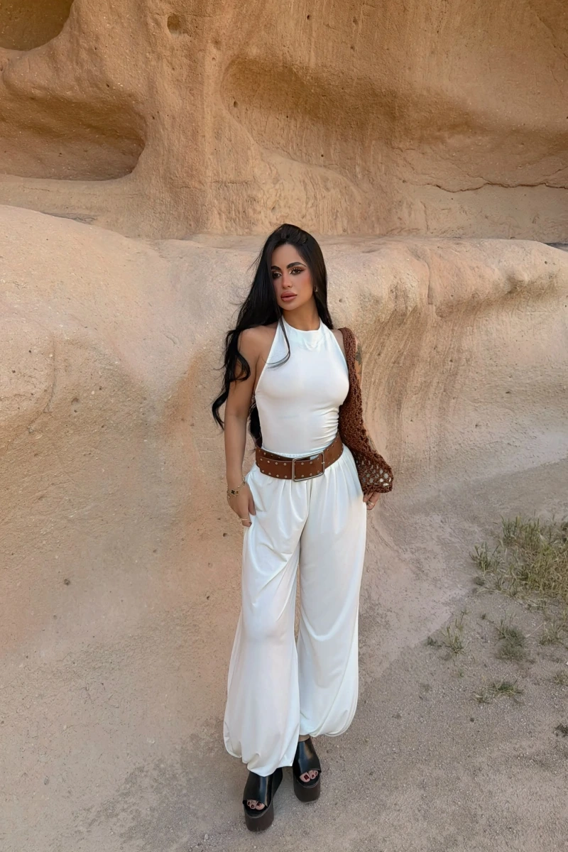 Beyaz Alya Halter İkili Takım