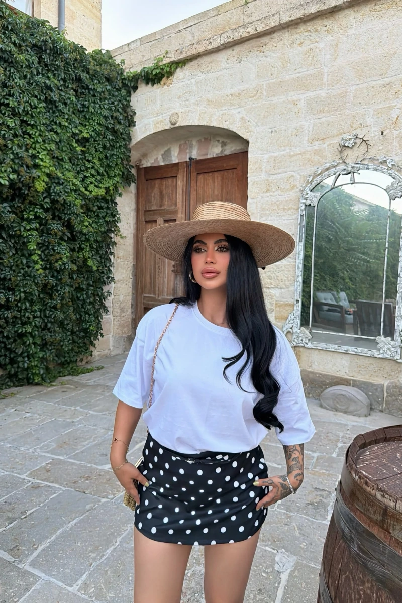 Beyaz Basic Oversize Tişört