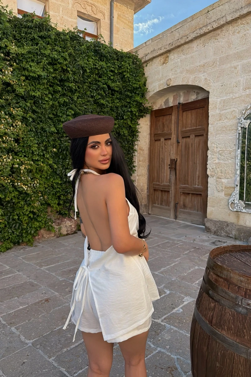 Beyaz Linen İkili Takım