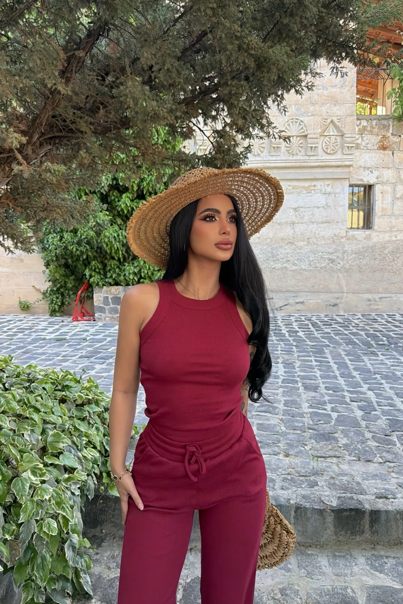 Bordo Kaşkorse Basic İkili Takım