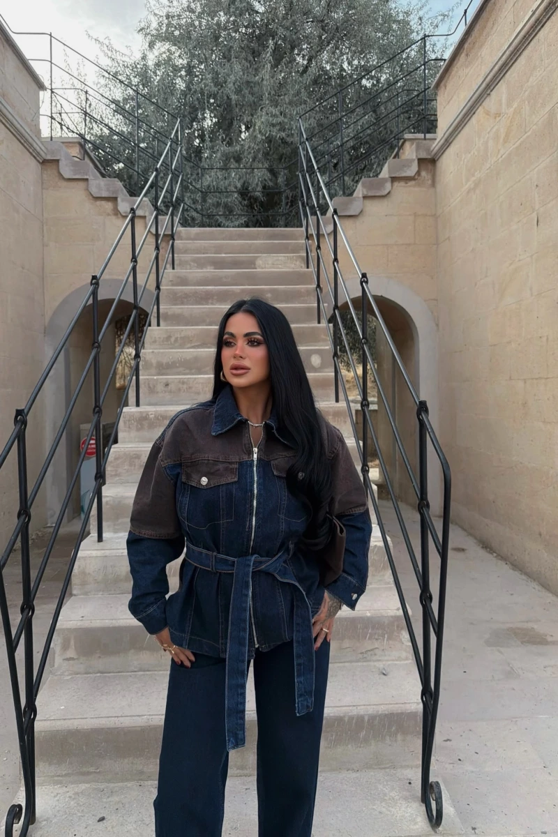Brown Garnili Denim Takım