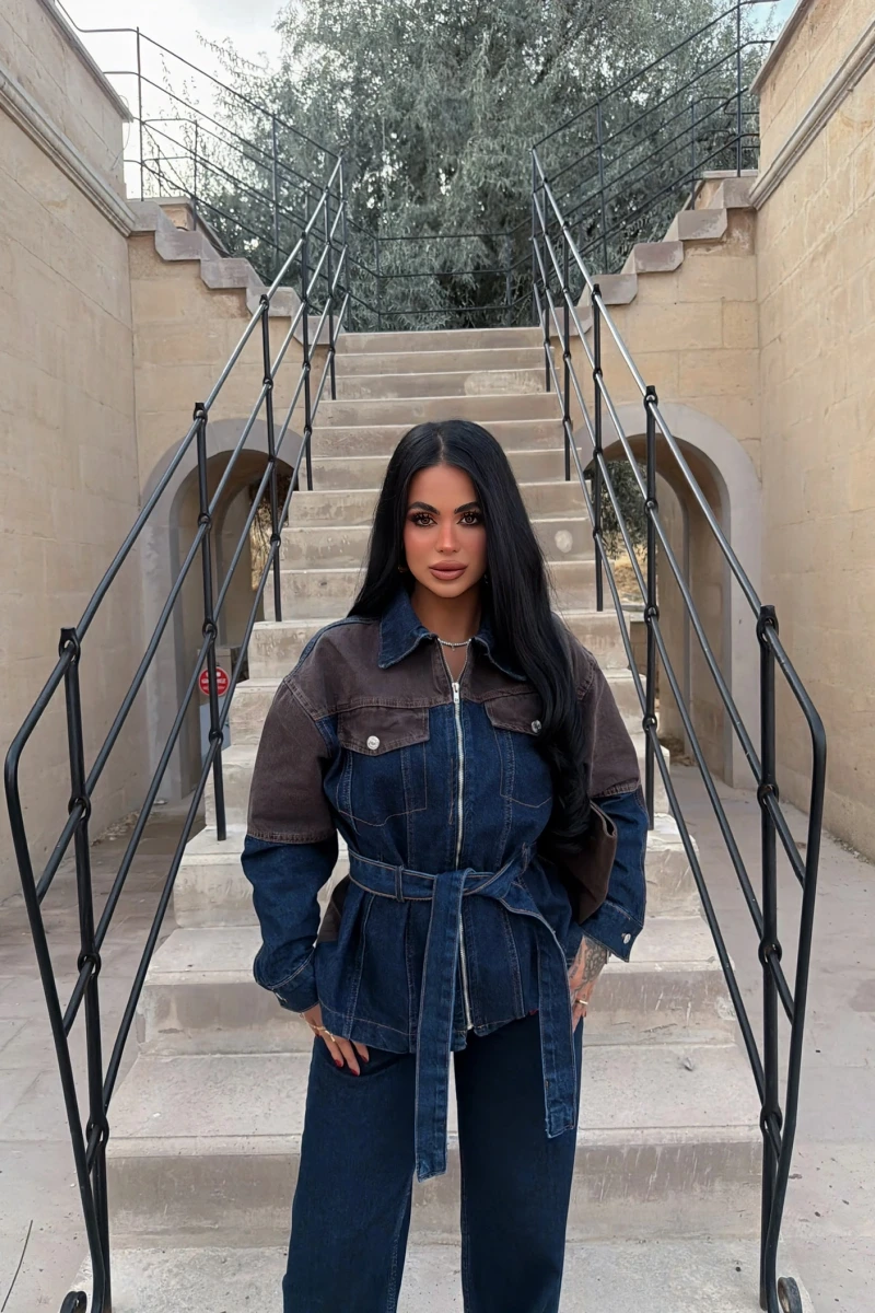 Brown Garnili Denim Takım