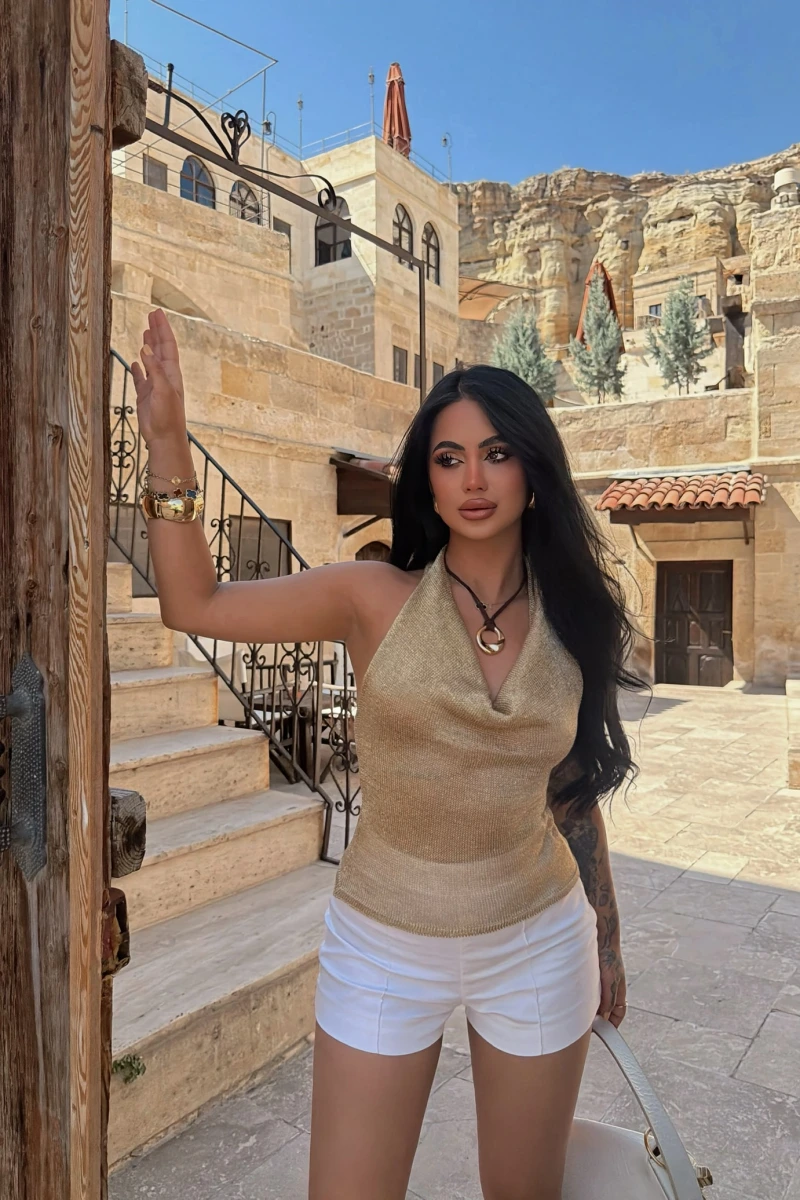 Degaje Yaka Simli Bluz