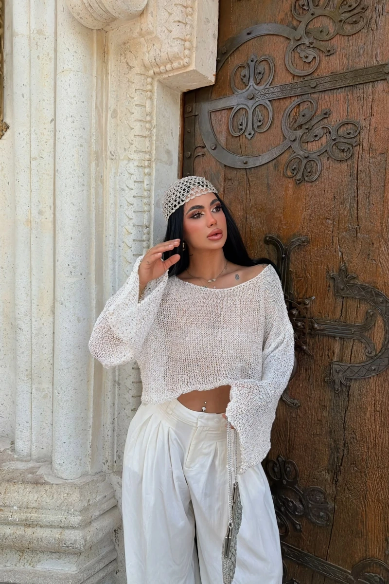Ekru Elite Işıltı Triko