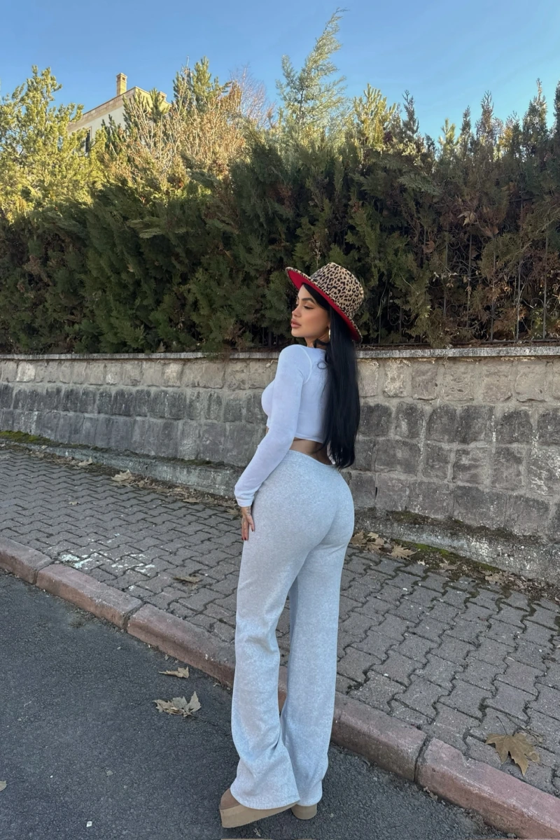 Gri Basic Kaşkorse Pantolon
