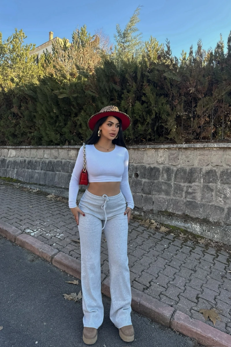 Gri Basic Kaşkorse Pantolon