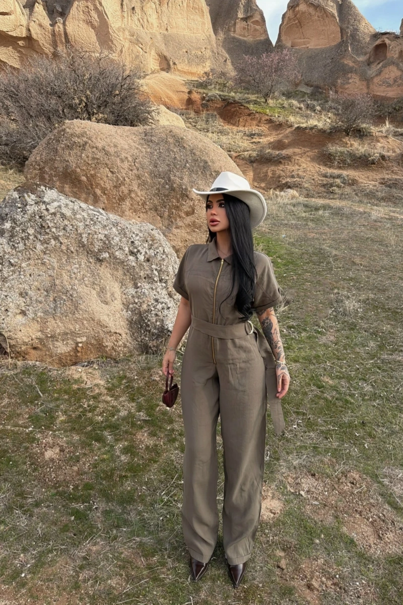 Haki Safari Kemerli Tulum