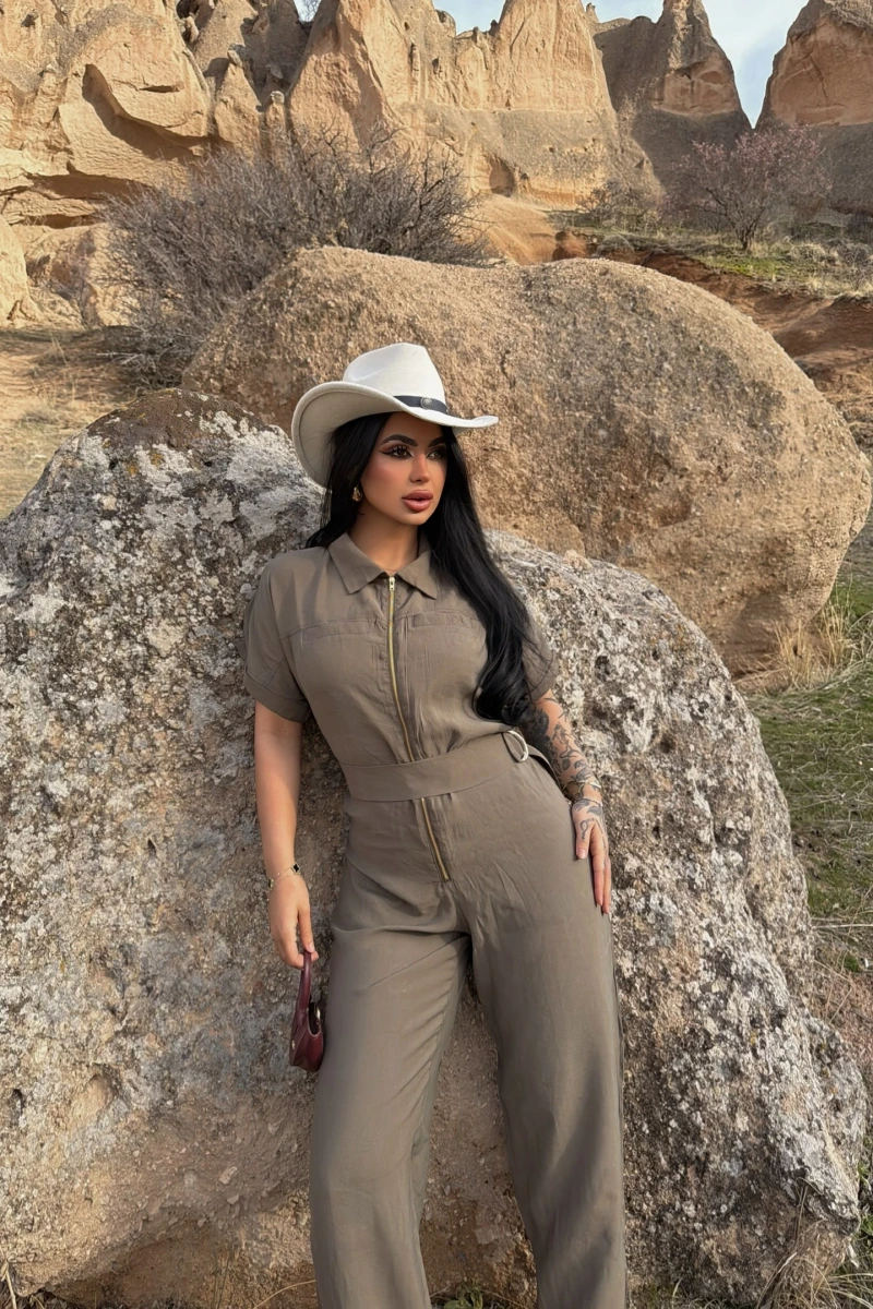 Haki Safari Kemerli Tulum