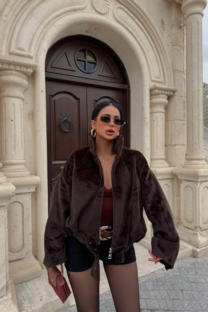 Kahve Fox Bomber Mont