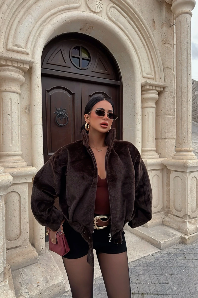 Kahve Fox Bomber Mont