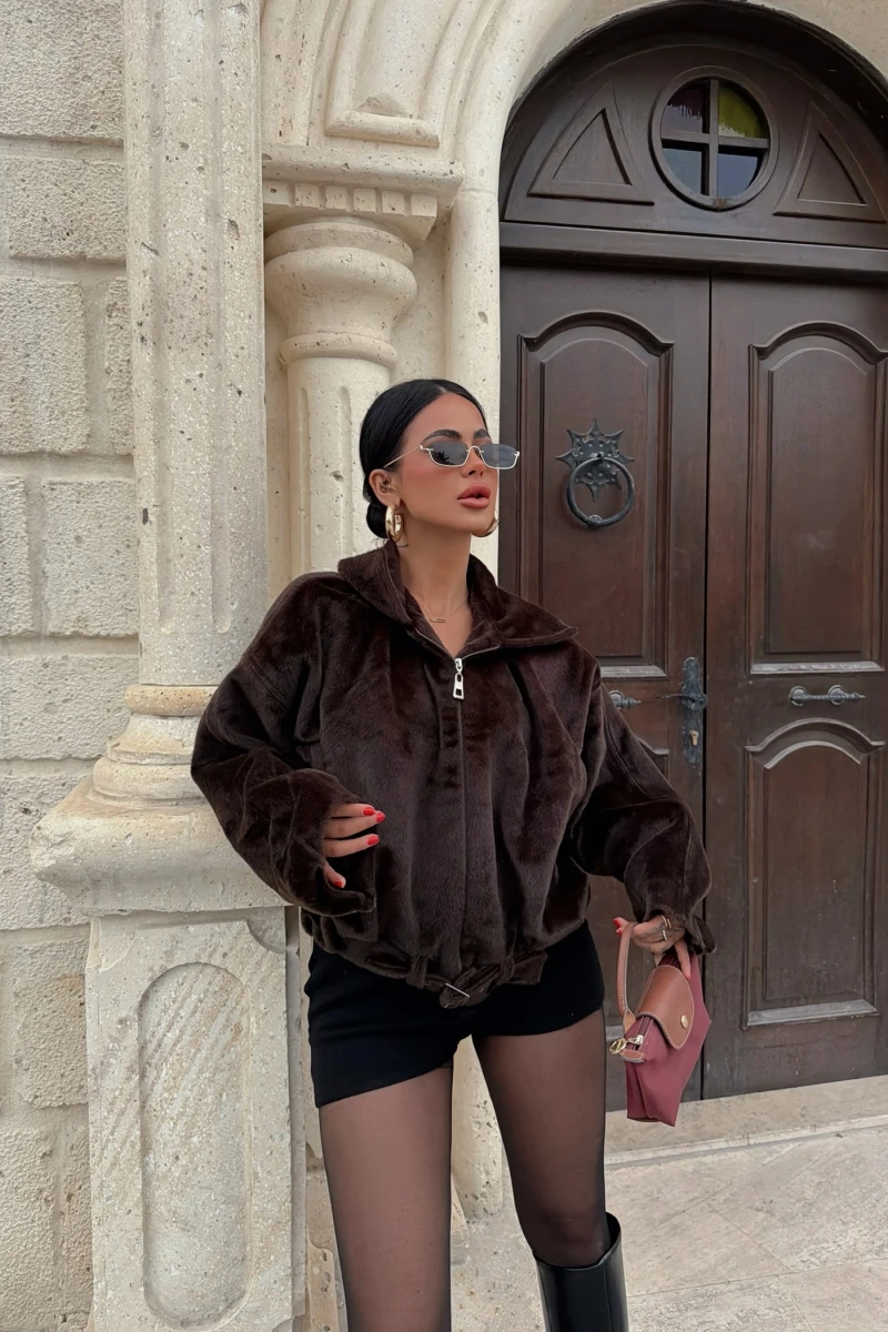 Kahve Fox Bomber Mont