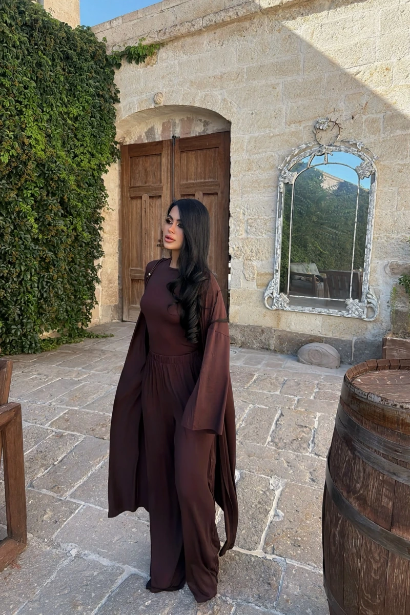 Kahve Moka Üçlü Salaş Takım