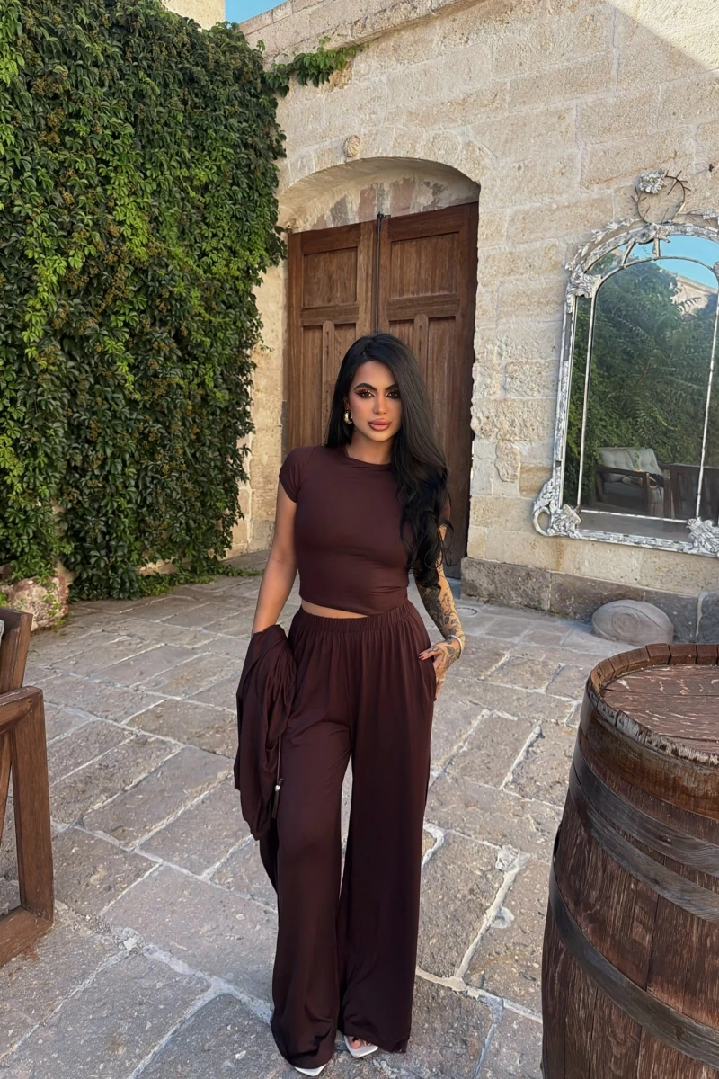 Kahve Moka Üçlü Salaş Takım
