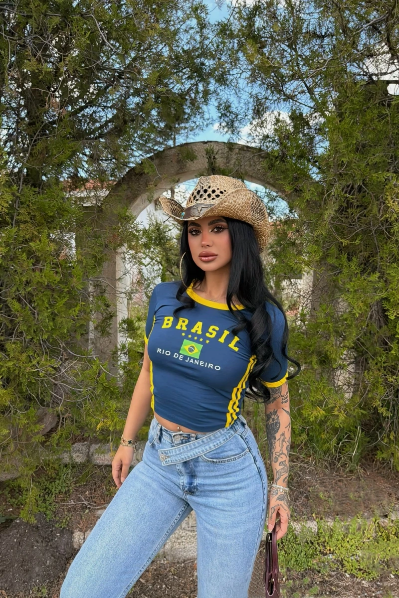 Lacivert Biyeli Brasil Crop