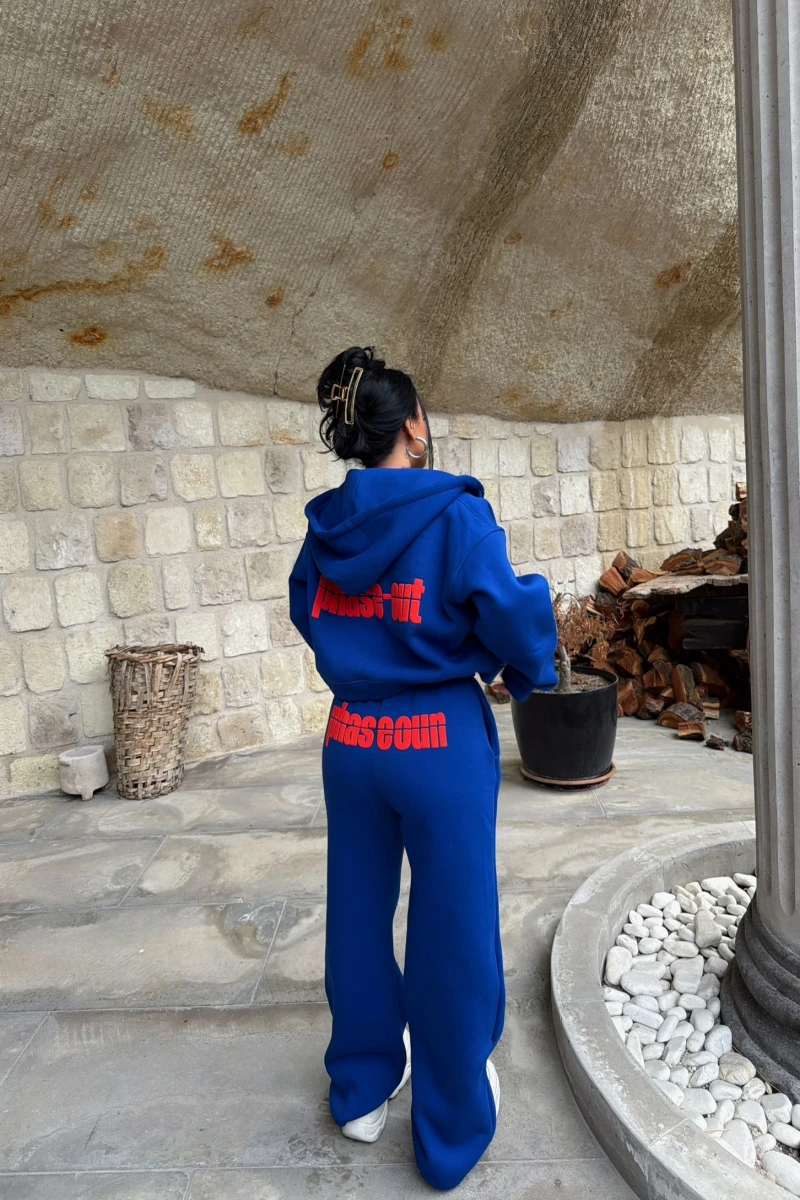 Mavi Üç İplik Şardonlu Phase Out Takım