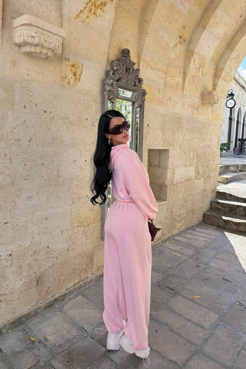 Pembe Mood Üçlü Eşofman Takım