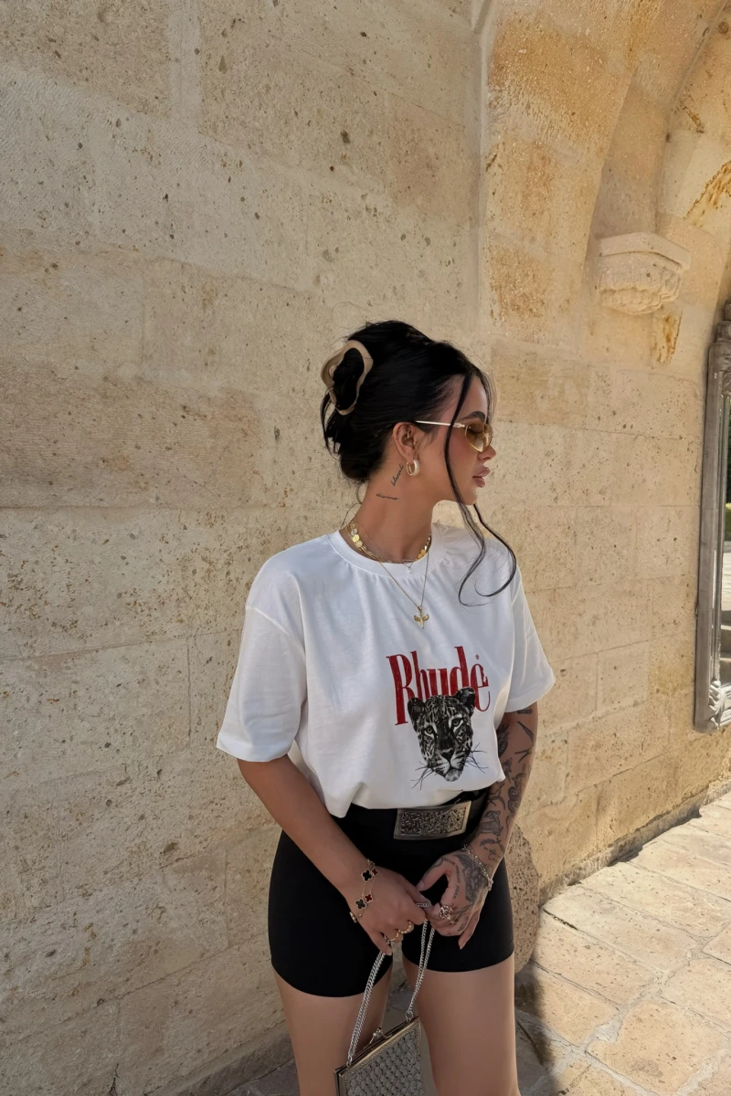 Rhude Leopar Tişört