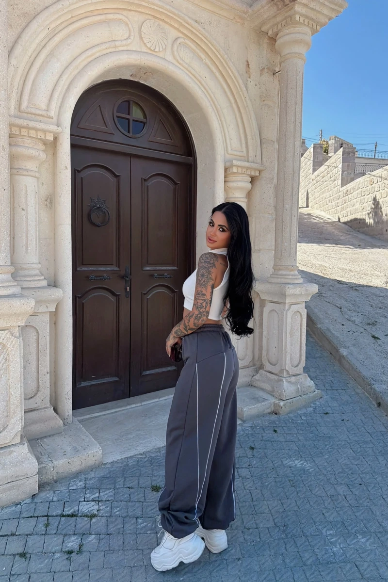 Şeritli Jogger Eşofman Altı