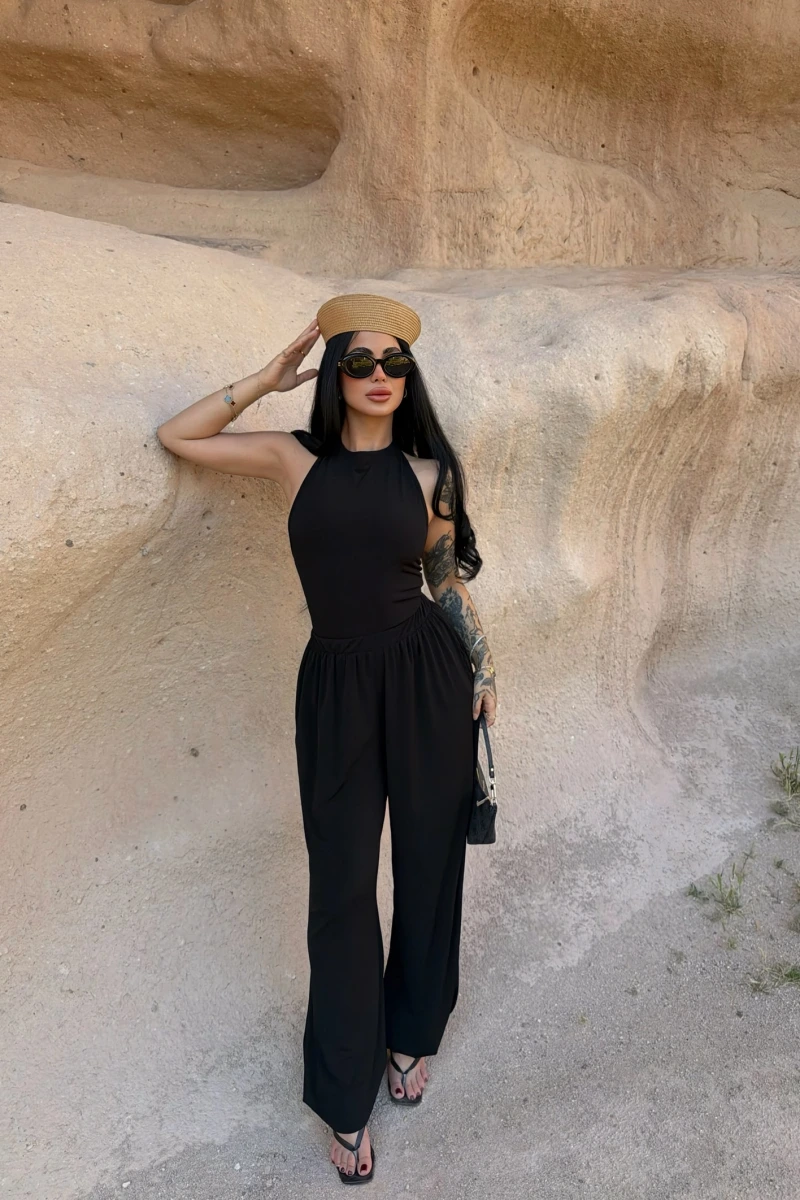Siyah Alya Halter İkili Takım
