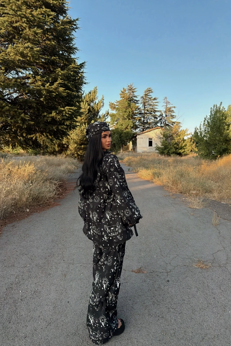 Siyah Bandanalı Jessica Üçlü Takım